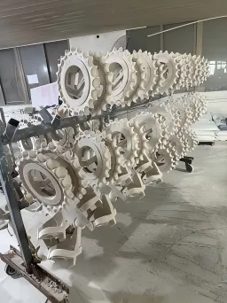 Roda dentada em aço fundido